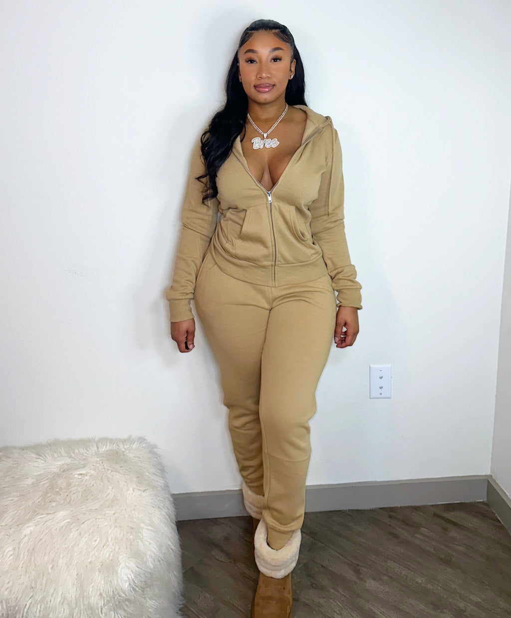 Ultra Soft Joggers Set - Beige