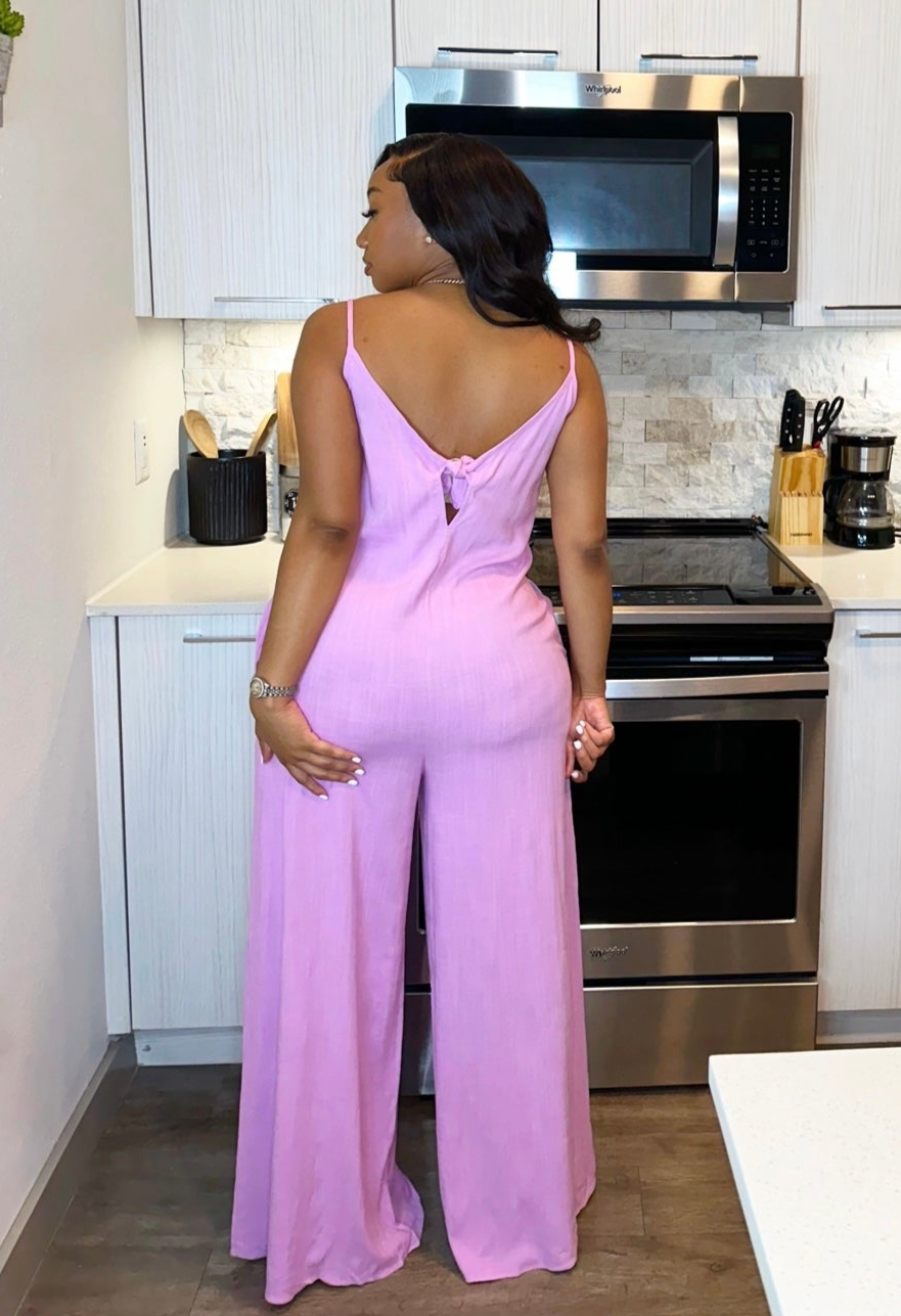 Lavender Linen Jumpsuit