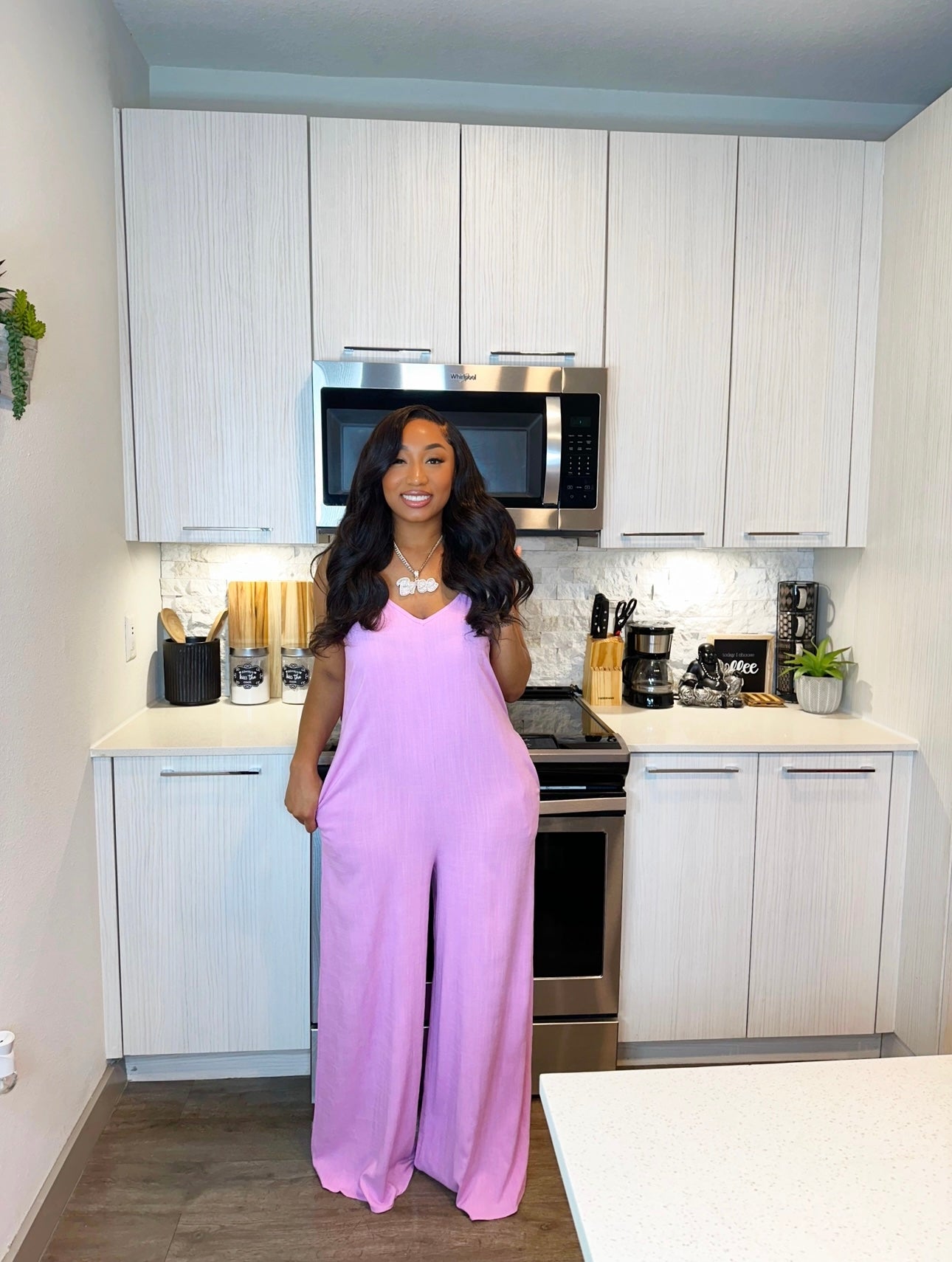 Lavender Linen Jumpsuit