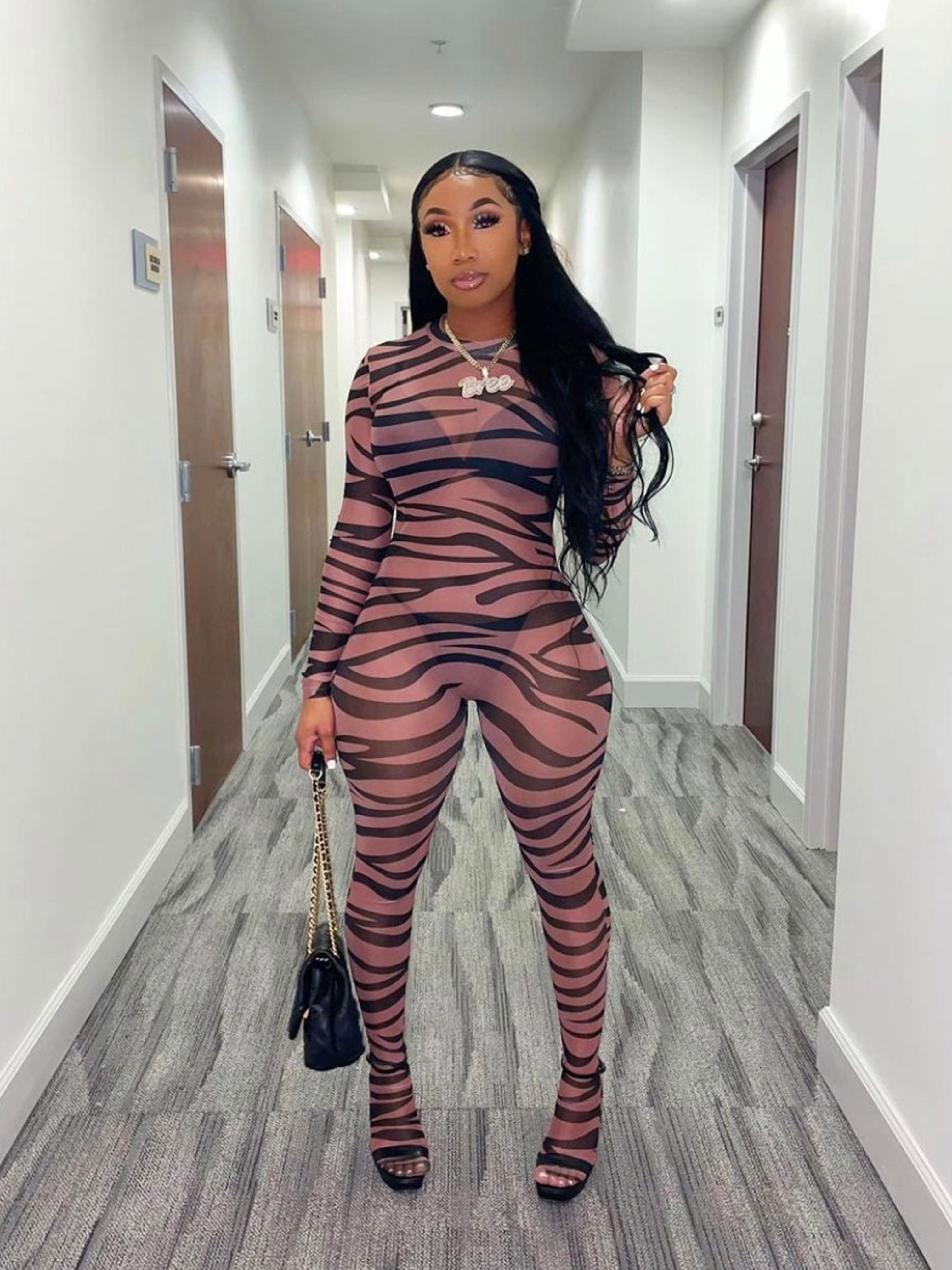 Zebra Skin Jumpsuit