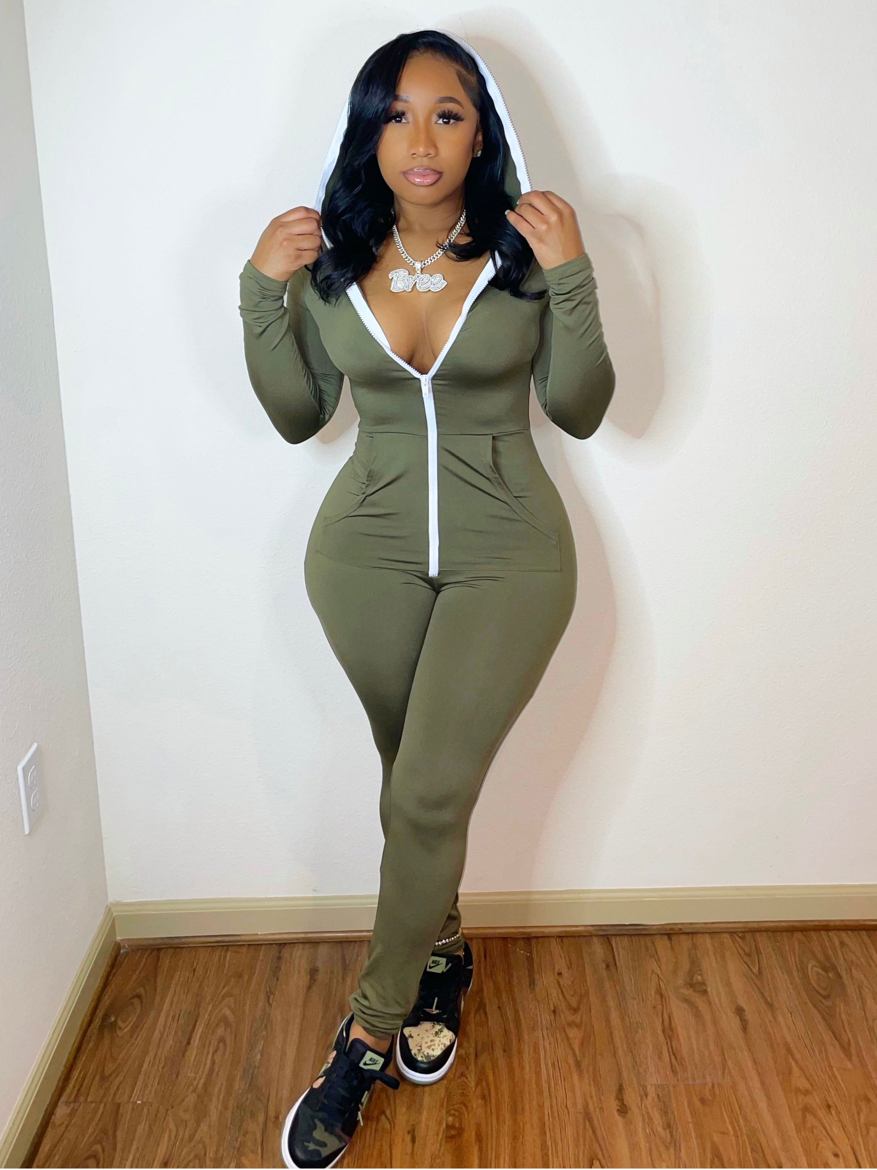 Olive Utility Jumpsuit