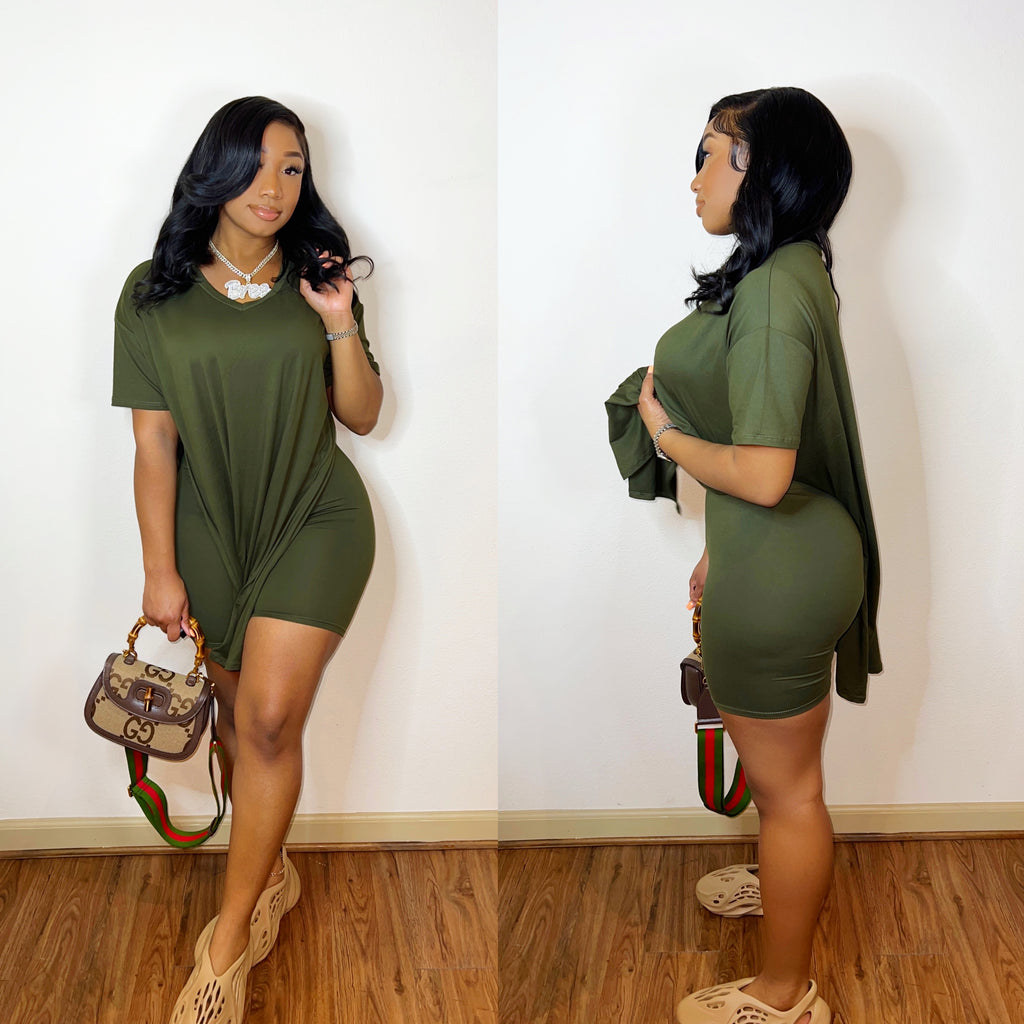 Olive Lounge 2pc Short Set