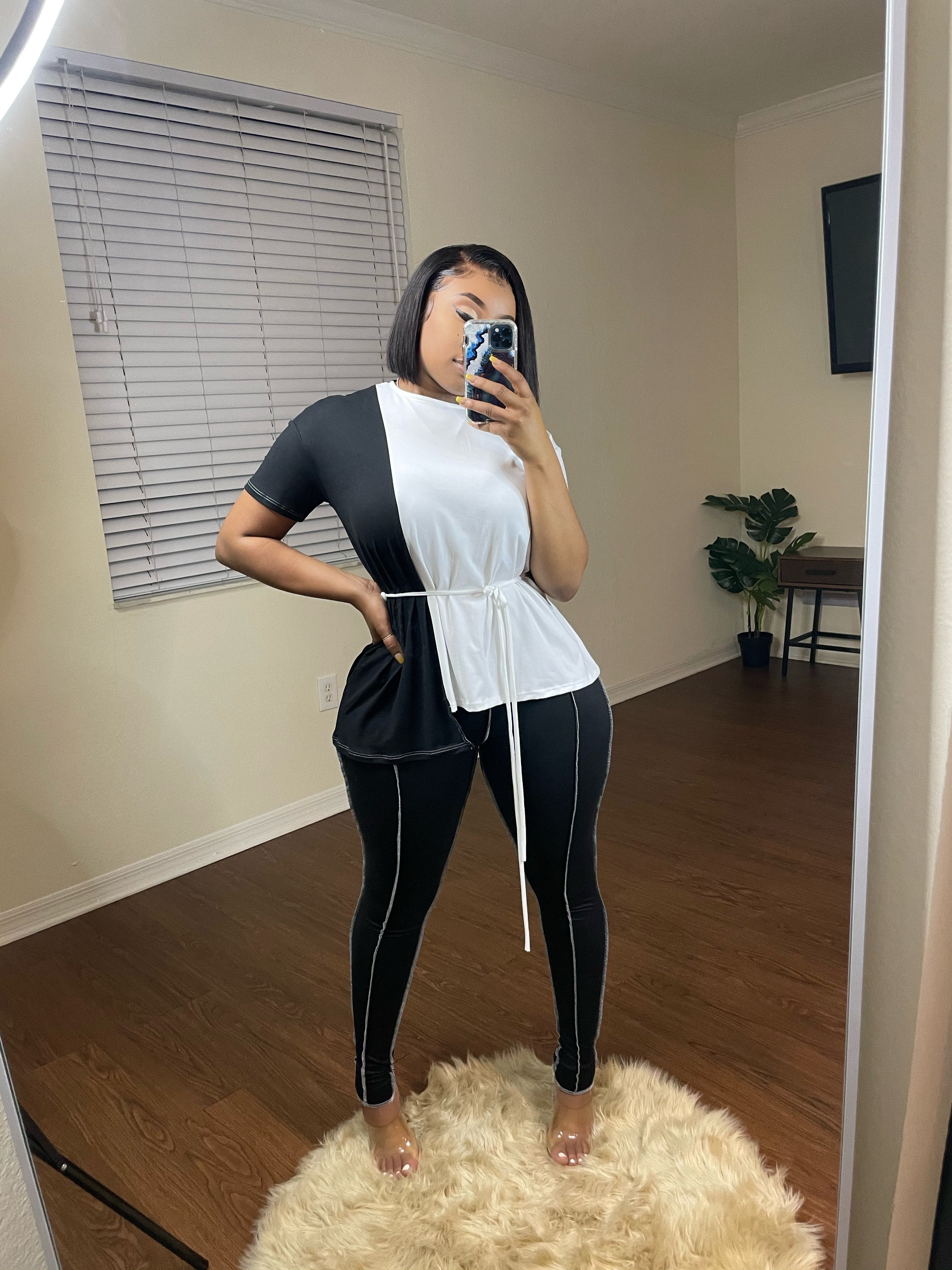 Black and White Two-Piece Set | chinoscloset | Shop Online Latest Clothes & Fashion