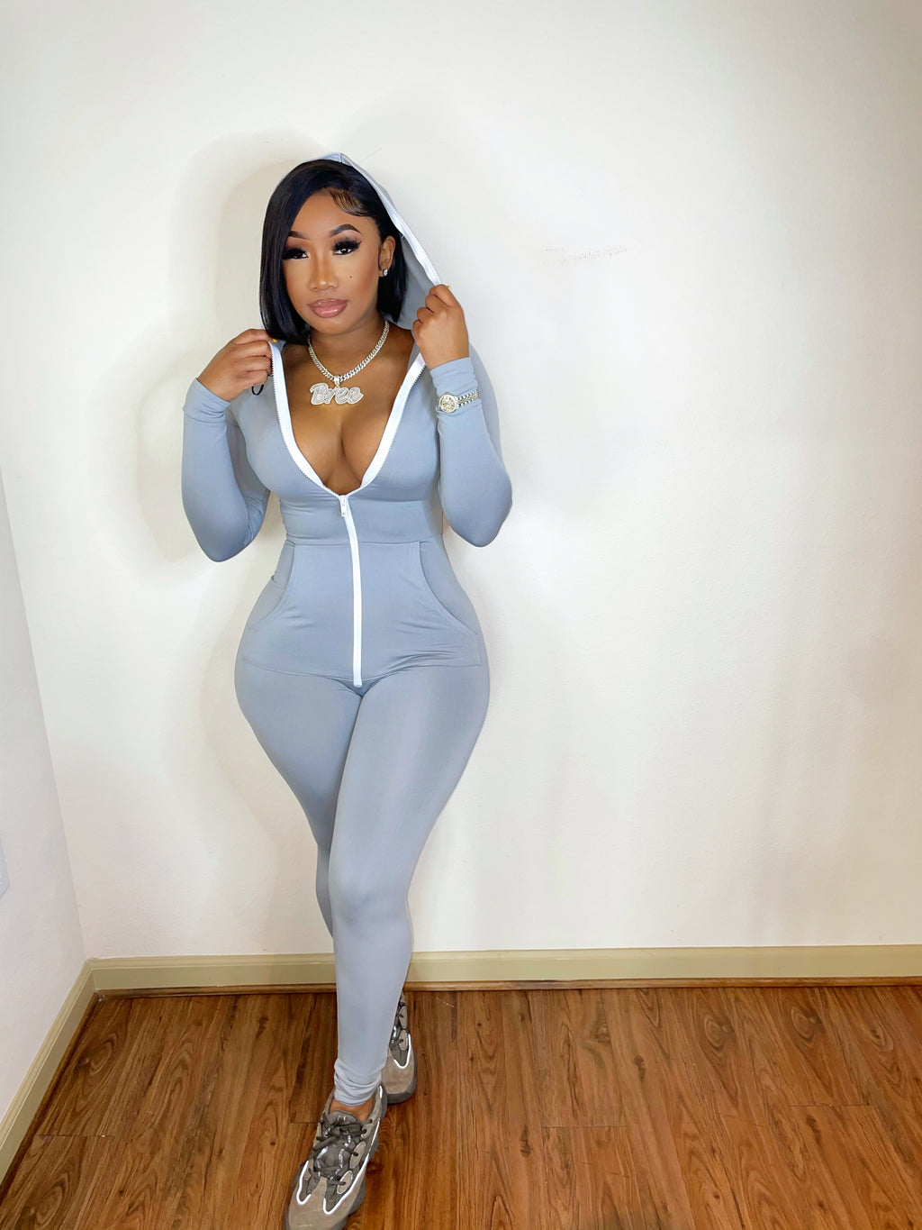 Grey Utility Jumpsuit