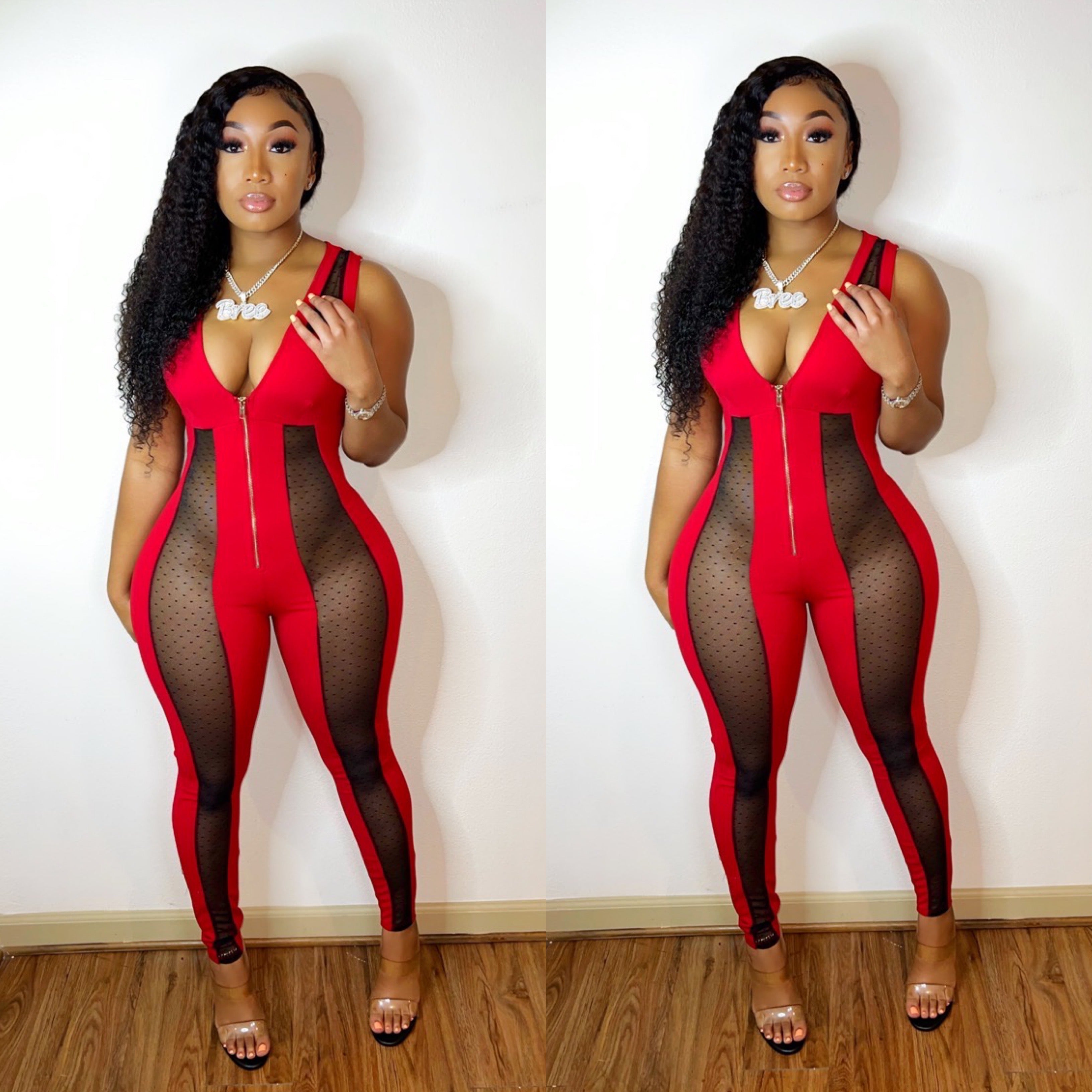 Show Me Something Jumpsuit - RED