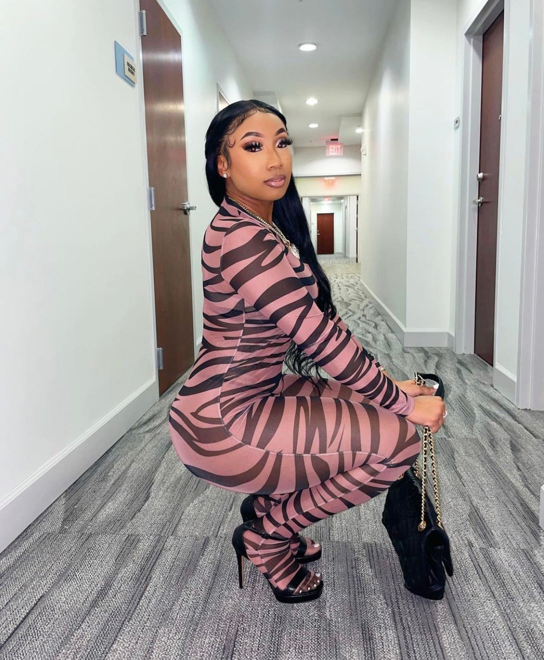 Zebra Skin Jumpsuit