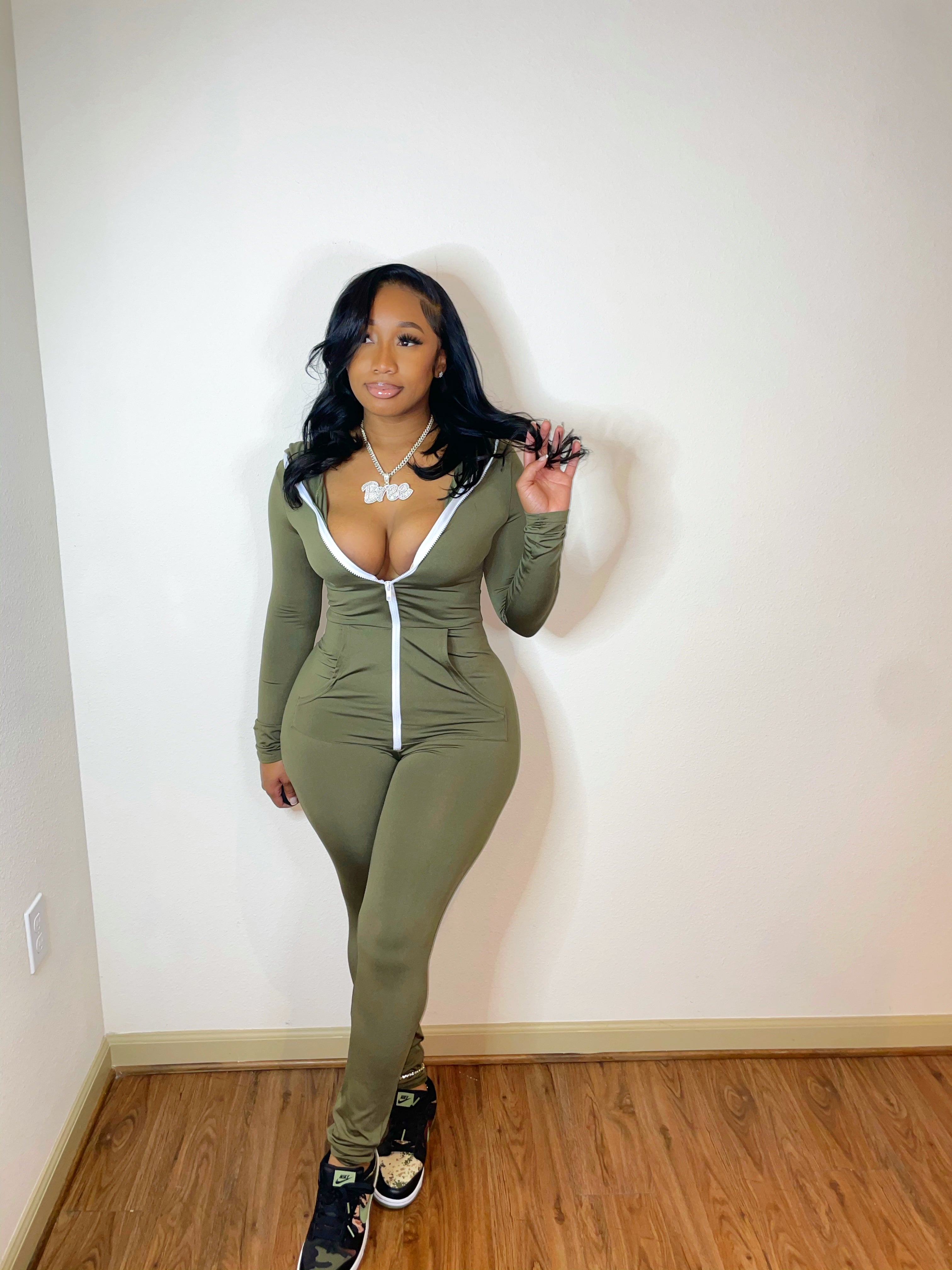 Olive Utility Jumpsuit